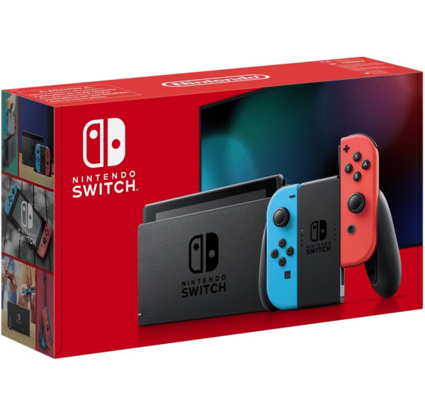 Nintendo Switch With Joy Con – Neon Blue and Neon Red V2