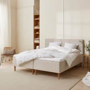 Krone - Trykaflastende | Boxmadras (Sand) 180x200 cm.