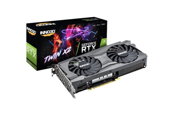 Inno3D GeForce RTX 3060 TWIN X2 Grafikkort - 12GB GDDR6 - NVIDIA RTX 3060 - PCI Express 4.0 x16