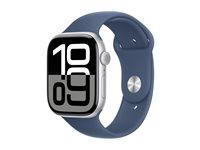 Smartwatch Apple Watch Series 10 GPS 46 mm sølv alu, denim M/L