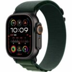 Smartwatch Apple Watch Ultra 2 - 49 mm titanium, sort med grøn rem (1,92")
