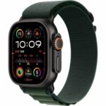 Apple Watch Ultra 2 49 mm - Titanium, grøn rem, sort urkasse