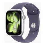 Smartwatch Apple Watch Series 11 GPS 46 mm sølv, sportsbånd Lilla Tåge