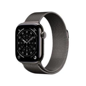 Smartwatch Apple Watch Series 11 GPS + Cellular 42 mm titanium skifer med Milanese Loop